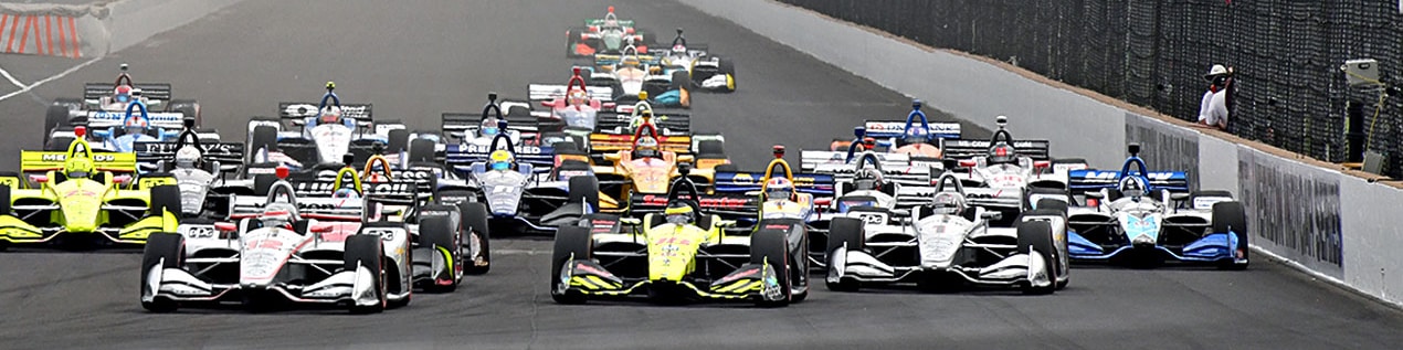 indy cars racing to through the start line Fayetteville