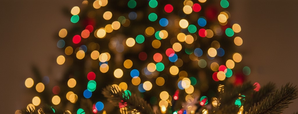 bokeh christmas lights Fayetteville