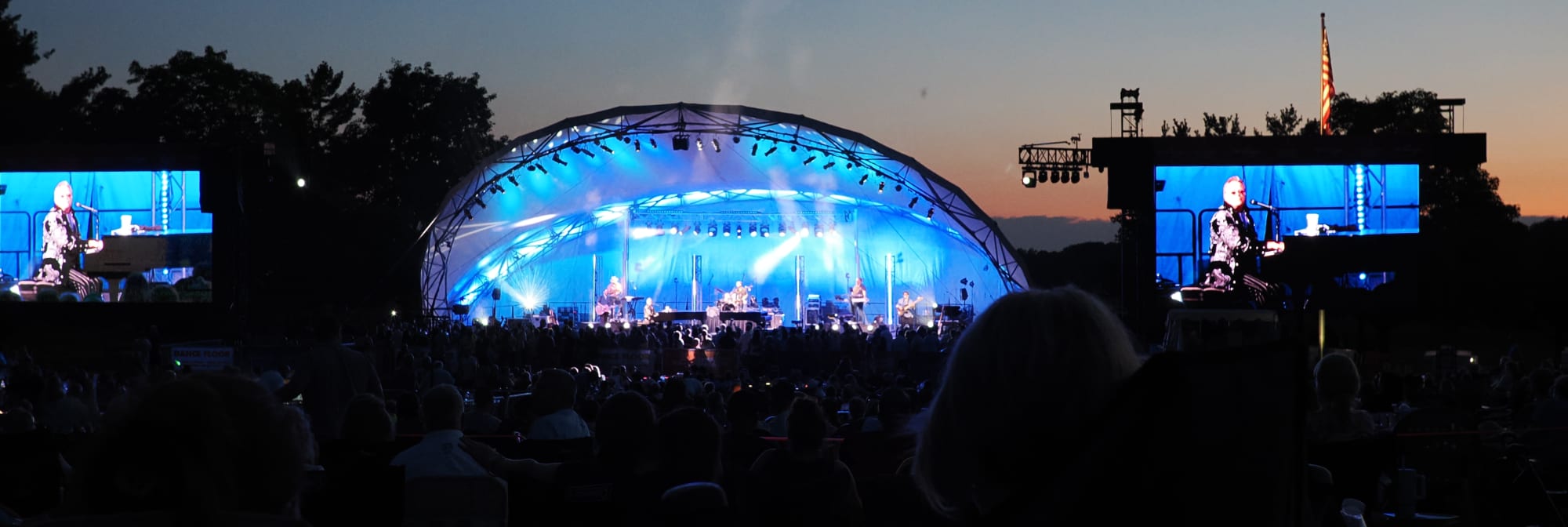 outdoor concert venue at sunset Fayetteville
